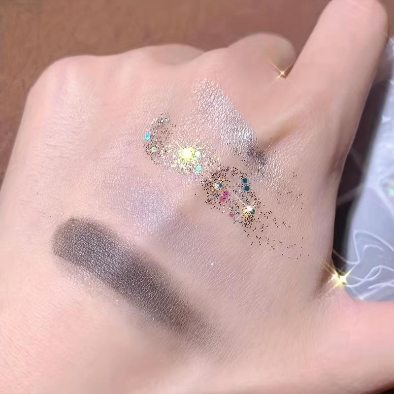 Cement Grey Cool Color Kouřová Čtyřbarevná paleta očních stínů Bouncy Eye Makeup Dlouhotrvající make-up Paletka očních stínů