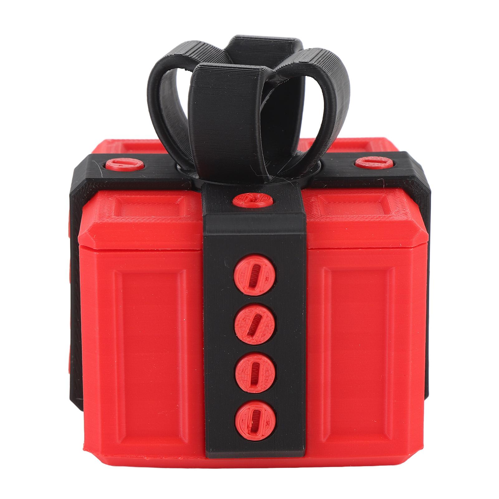 

Annoying Present Box with Screws Novelty Funny 3D Printed Present Box for Storing Toys Holiday Decorations Red Black