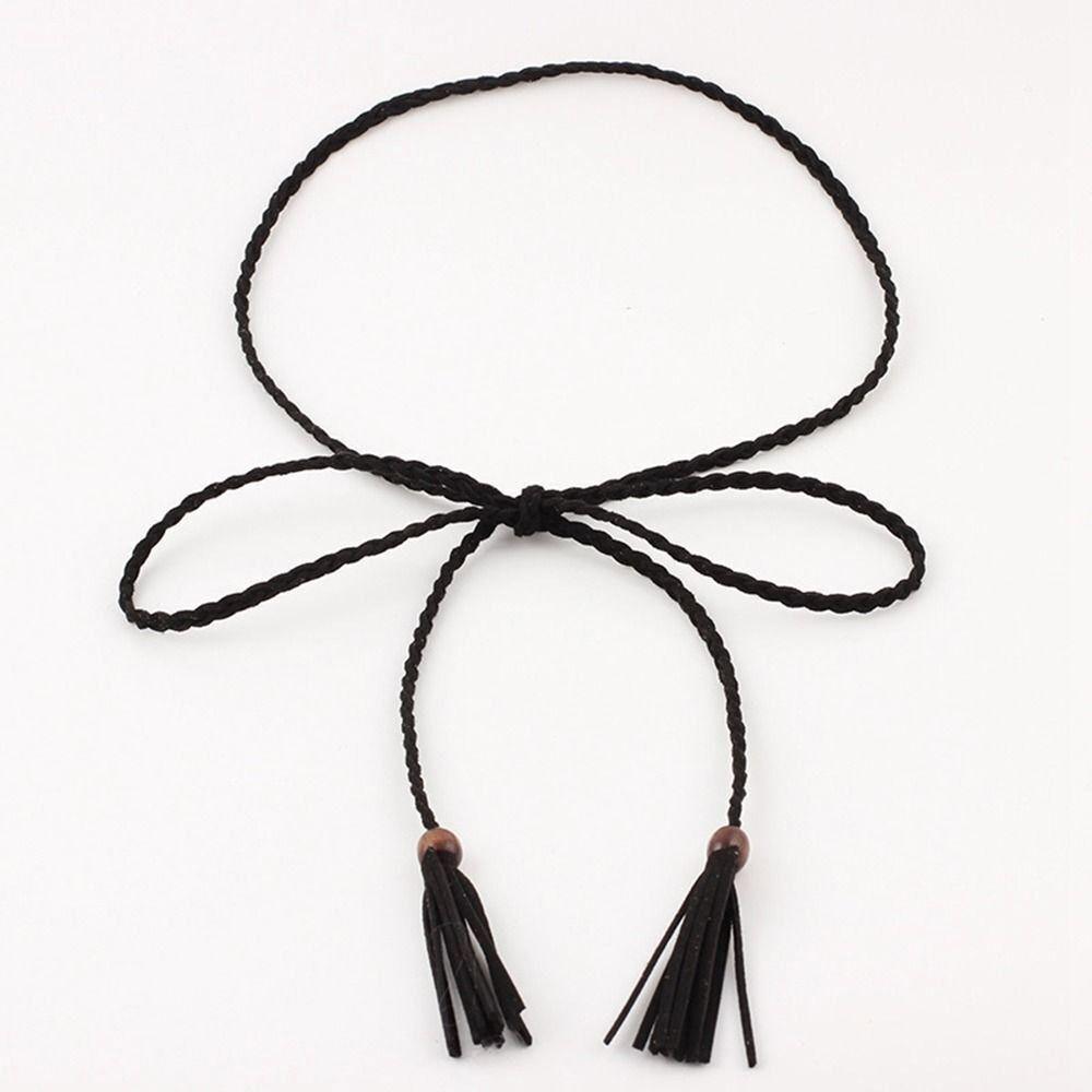 Adjustable Waist Chain Braided Braided Belts Multi-application Tassel Belt