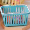 Storage Basket Multifunctional Compact Plastic   Basket with Handle for Desk