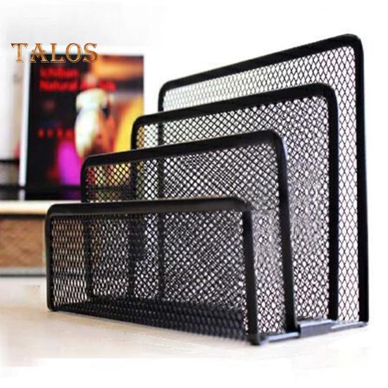 

3-уровневый настольный держатель для файлов, черный металлический сетчатый органайзер для почты, держатель для писем, усиленный дизайн, компактная стойка для хранения файлов для стола чёрный