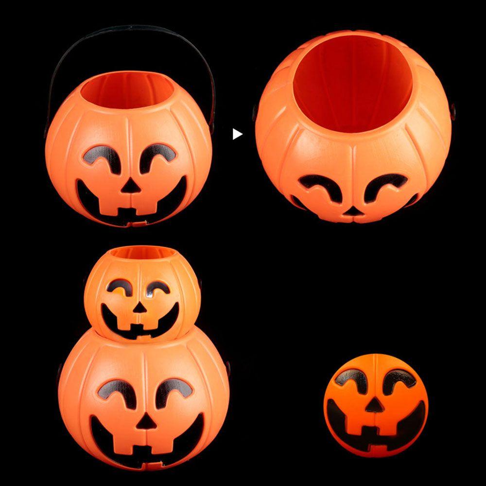 Holder DIY Portable Trick Or Treat Bags Halloween Decor Candy Boxes Pumpkin Bucket Pumpkin Lamp