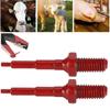 2Pcs Ear Tag Nail Tagger Needle Clamp Pin for Pig Cattle Sheep Marking ToolsRed Alloy Ear Tag Nail