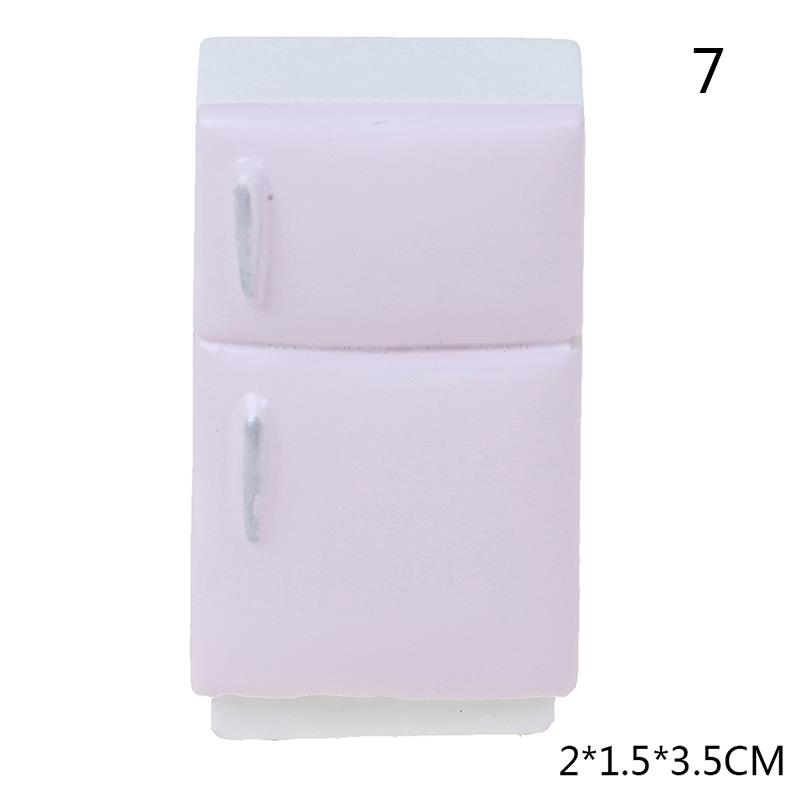 

1PC Dollhouse Miniature White Refrigerator Model Toys Kitchen Home Single Layer Double Refrigerator Dollhouse Decor Accessories