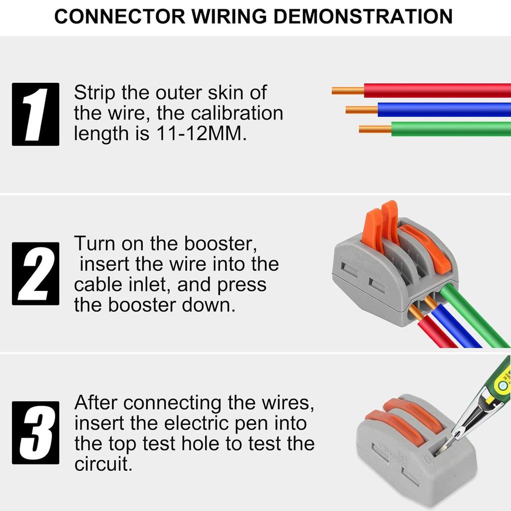 Boxed PCT Press Connector Quick Wire Splicer Junction Splitter Kit
