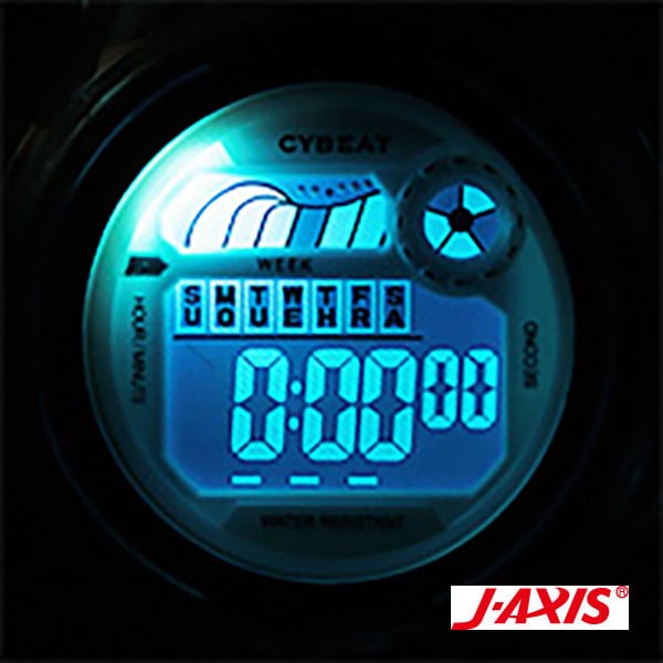 J-AXIS Unisex CF2C0009-BL (Digital Watch Cybeat 7 Color Light Sun Flame) Watch