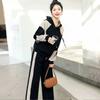 Early Autumn Casual Fashion Short Sleeve Patchwork Set Women's Wide Leg Pants Suit Korean Style Ladies' Ensemble