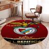 Custom Name Benfica Printed Round Rug Carpet Chair Rug Area Rug Entryway Doormats,for Office Chair Living Room Bedroom Kitchen Room.