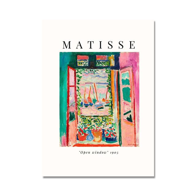 

Винтажный красочный постер Matisse La Music с котом и золотой рыбкой для гостиной, картина маслом, настенное искусство для дома 21cm×30cm NoFrame