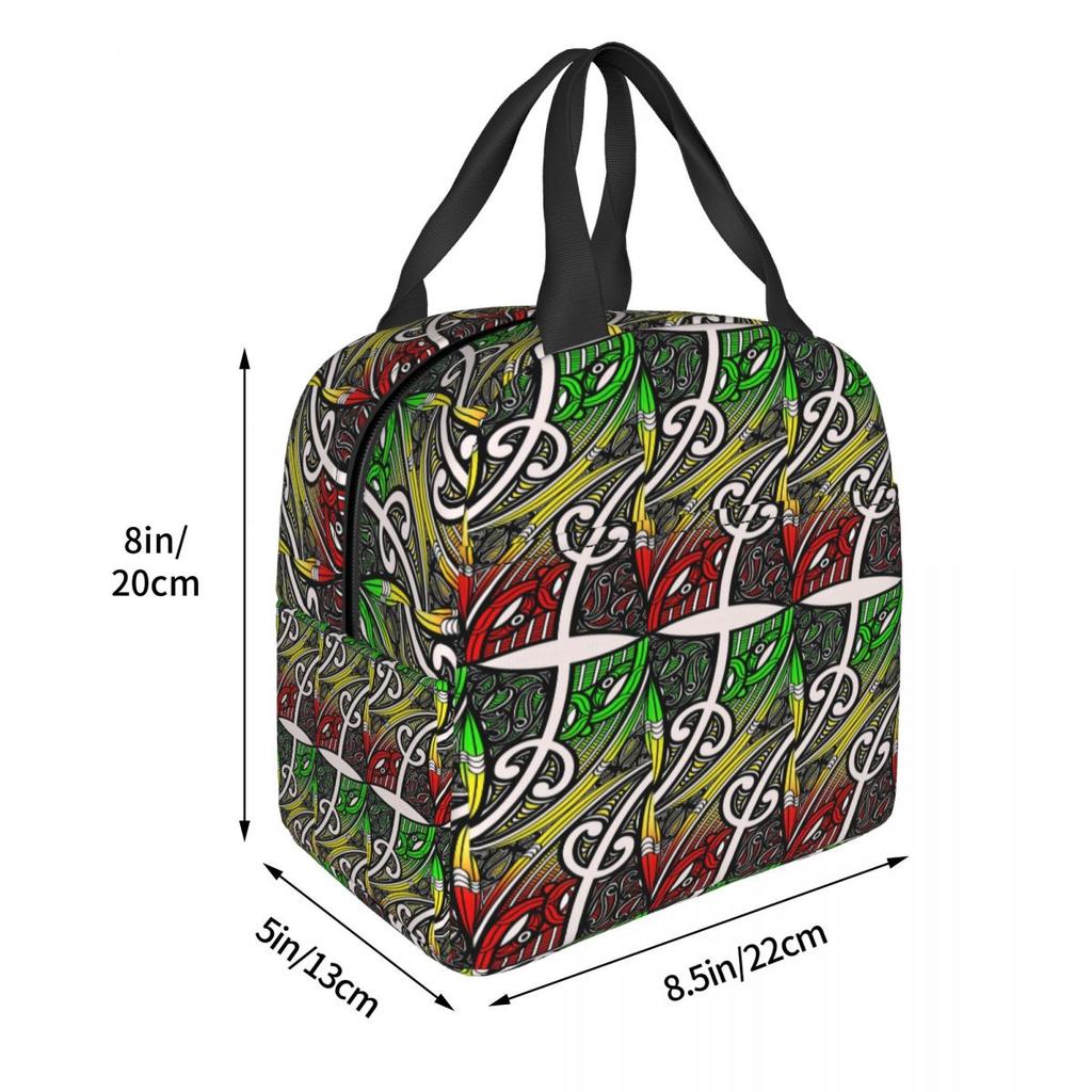 TNT - Rasta Design Insulated Lunch Bag for Kids School Cooler Thermal Food Box Tote Leakproof Lunch Boxes Container