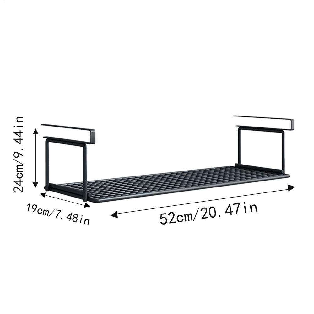 Extendable Under Cabinet Organizer Shelf Steel Under Desk Storage Rack Multipurpose Kitchen Household Hanging Storage Racks