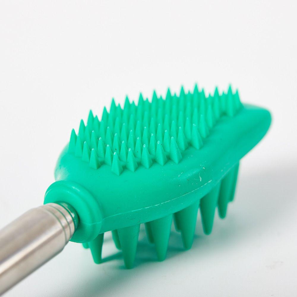 Teleskopischer Rückenkratzer Silikon Massagebürste Nasenreinigungs-Schrubber Ausziehbarer Rückenkratzer