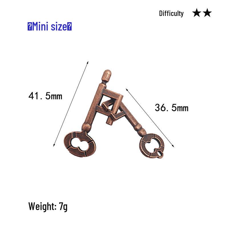 Intelligence Puzzle Zinc Alloy Disentanglement Rings - Unlock Nine Linked Rings Kongming Luban Lock Educational Toy