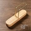 Walnut Color Coffee Filter Holder Stand Paper Storage For Coffee Filters