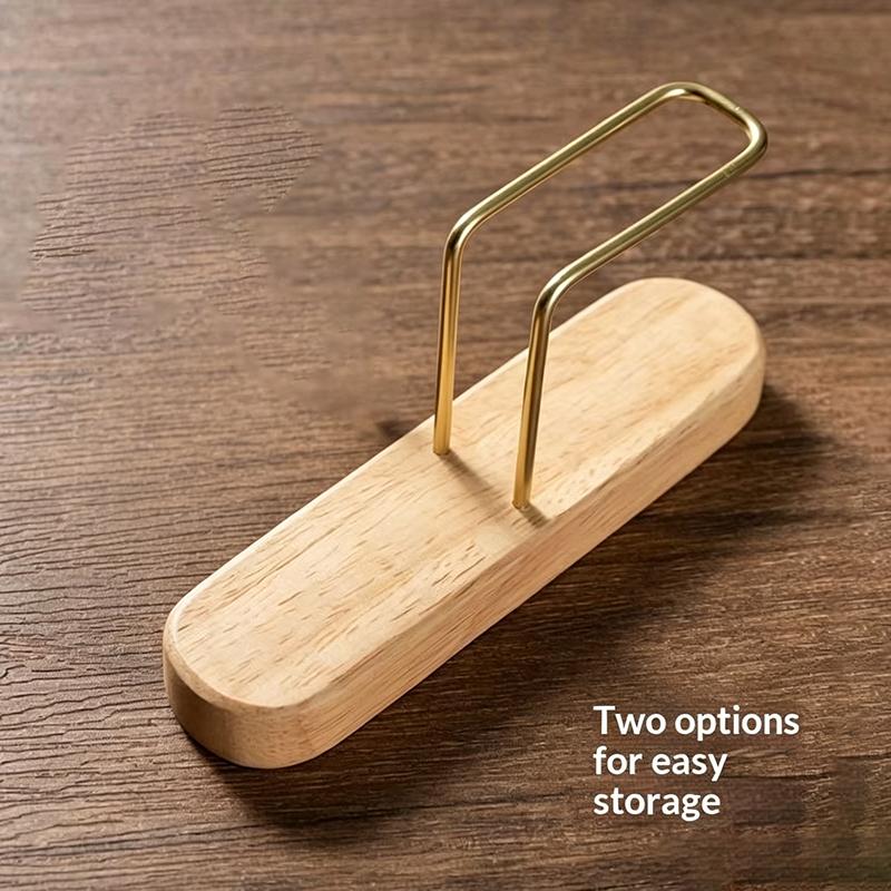 Walnut Color Coffee Filter Holder Stand Paper Storage For Coffee Filters