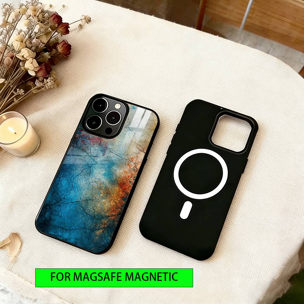 Vintage Rust Phone Case For iPhone17,16,15,14,13,12,11 Plus,Pro Magnetic with Magsafe Wireless Charging
