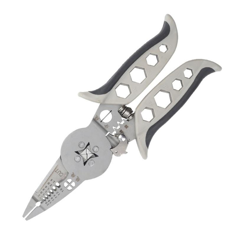 

Heavy Duty Wire Crimper Tool Integrated Wire Stripping Precise Cutter And Comfortable Grip Electrical Repair Essential 1