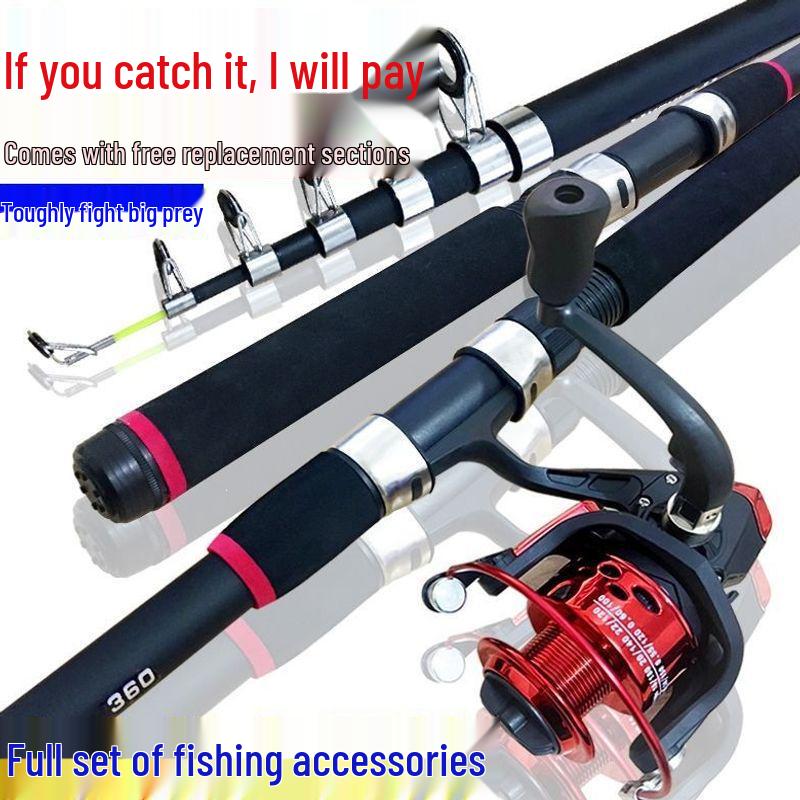 Complete Beginner Fishing Set: Long-Casting Sea Rod, Telescopic Rod, Casting Rod, Throwing Rod, Fishing Reel, and Gear.