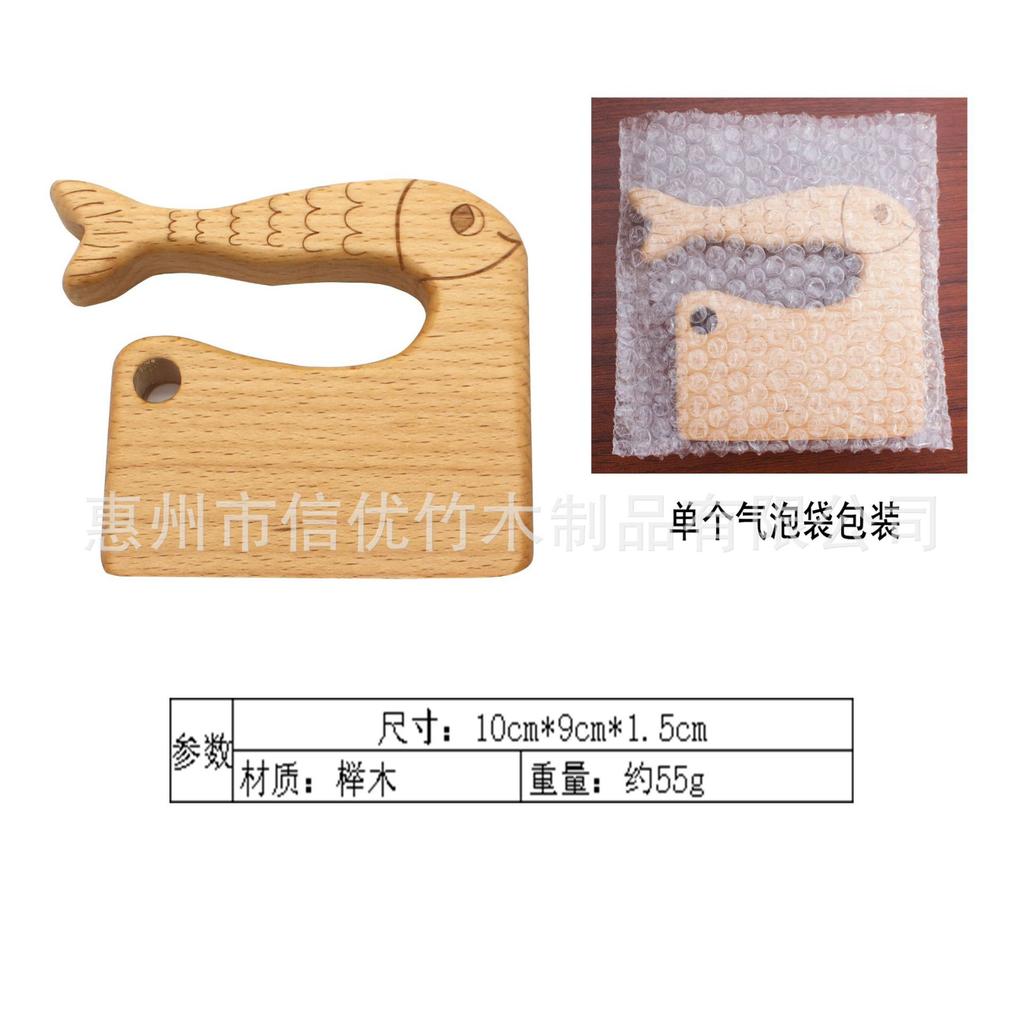 Holz Kinder Spielzeugmesser Kinder Küchenutensilien Buchenholz Gemüse und Obst Spielzeugmesser Holz