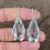 White Topaz Gemstone Handmade 925 Sterling Silver Jewelry Earring 2.09" KKG-598