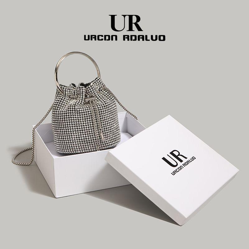 

Подарок на День святого Валентина Доступная роскошь Сумка со стразами Женская 2025 Новинка Дизайн особого интереса Полностью бриллиантовая сумка-ведро Сумка-саше Кроссбоди Silver