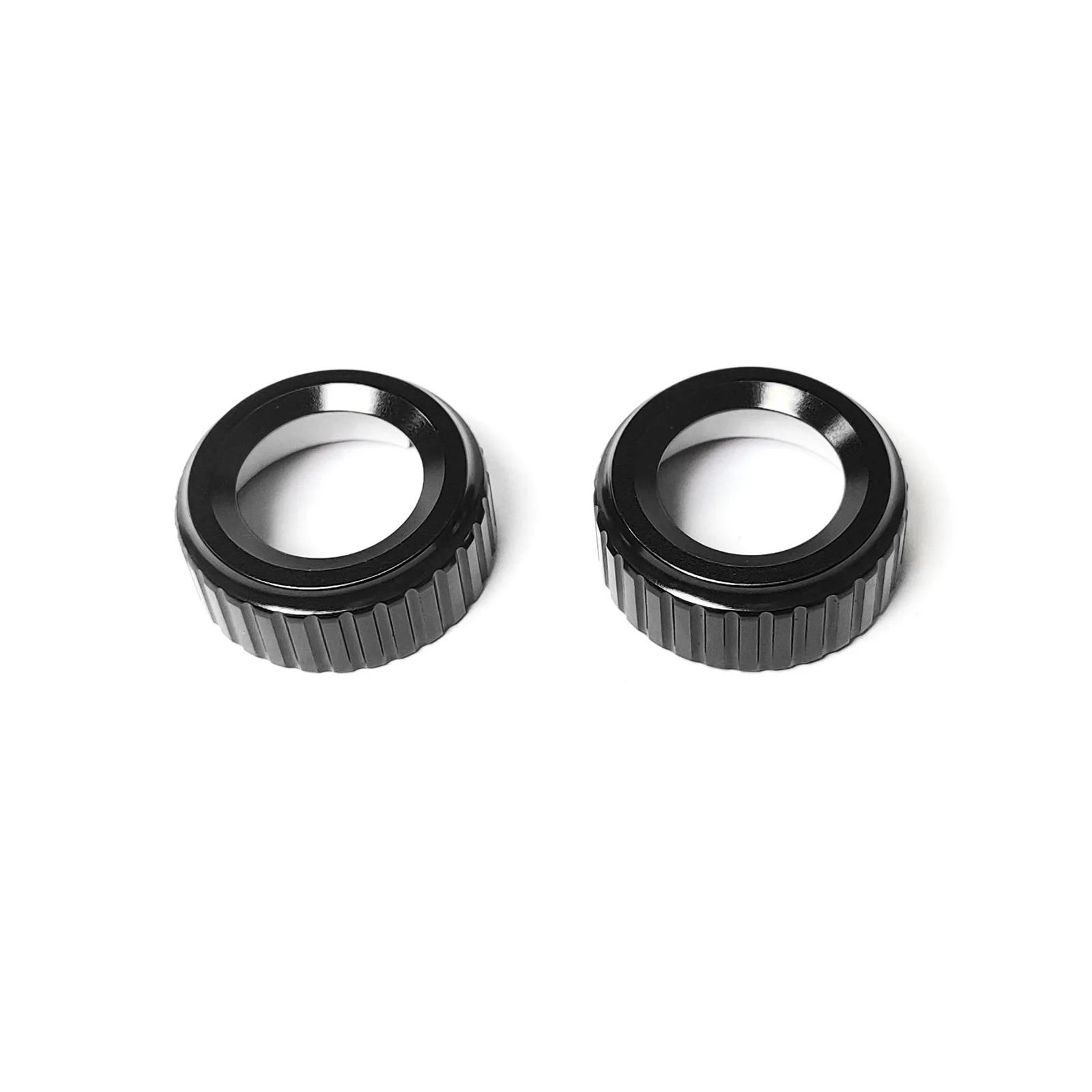 

For Hyundai Santa Fe MX5 2026 2026 2pcs Aluminum Car Dashboard Table Central Audio Volume Control Knob Ring Cover чёрный