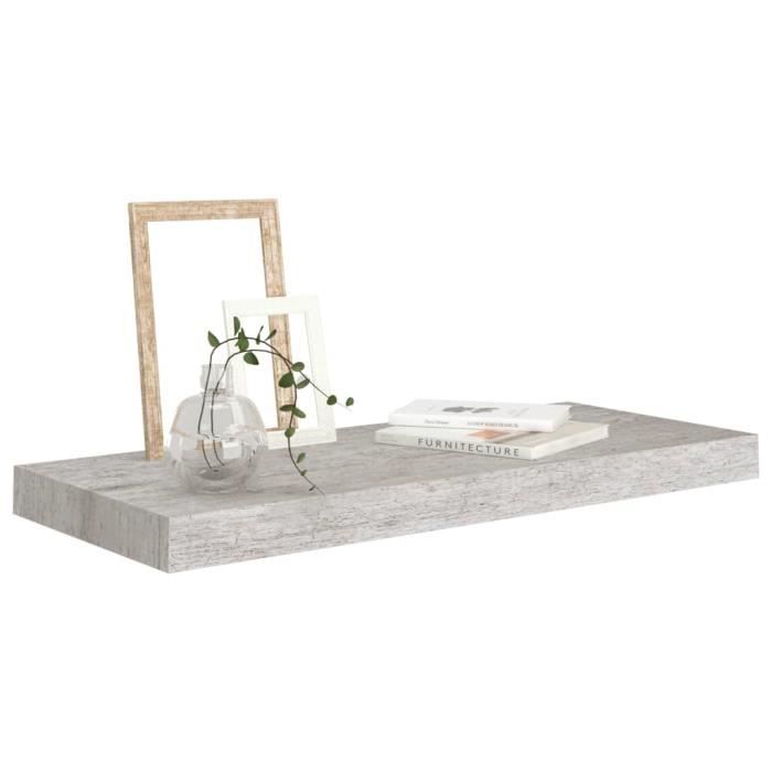 VidaXL Étagères murales flottantes 4 pcs Gris béton 60x23,5x3,8 cm MDF