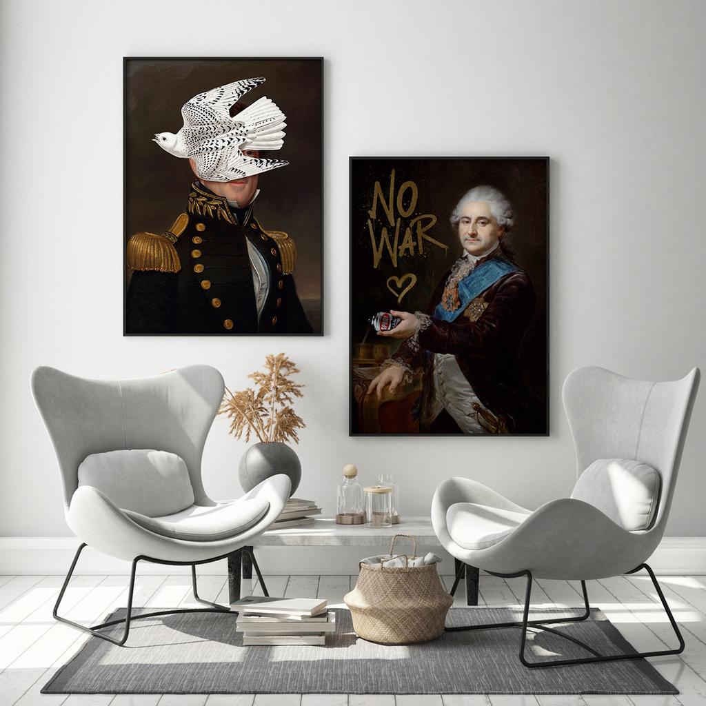 Set of Two Posters Old Portraits