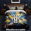 Set Biancheria da Letto Juventus FC Design 1 Copripiumino + 2 Federe Morbido Traspirante Biancheria da Letto per la Casa
