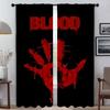 Blackout Curtain for Room 2 Panel Bloody Shades Anti-mosquito Curtains Tulle for Bedroom Partition Home Interior Curtains Living