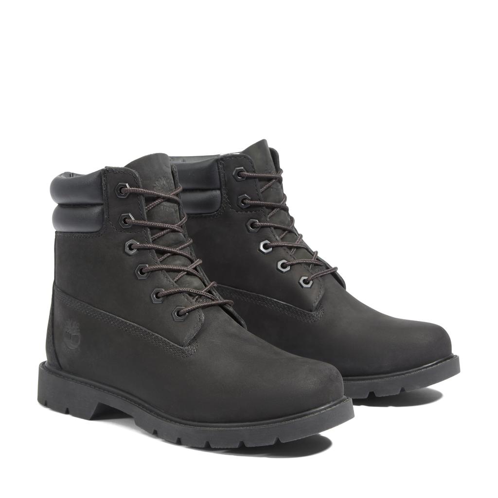Timberland Lindenové dřevo Vodotěsné Velikost TB1A156S0011 6palcové šněrovací boty, Dámské, Černé, 7.0 (24,0 cm),