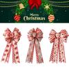 Christmas Double Wreath Bow Indoor Outdoor Christmas Tree Decor Bows Xmas Gift