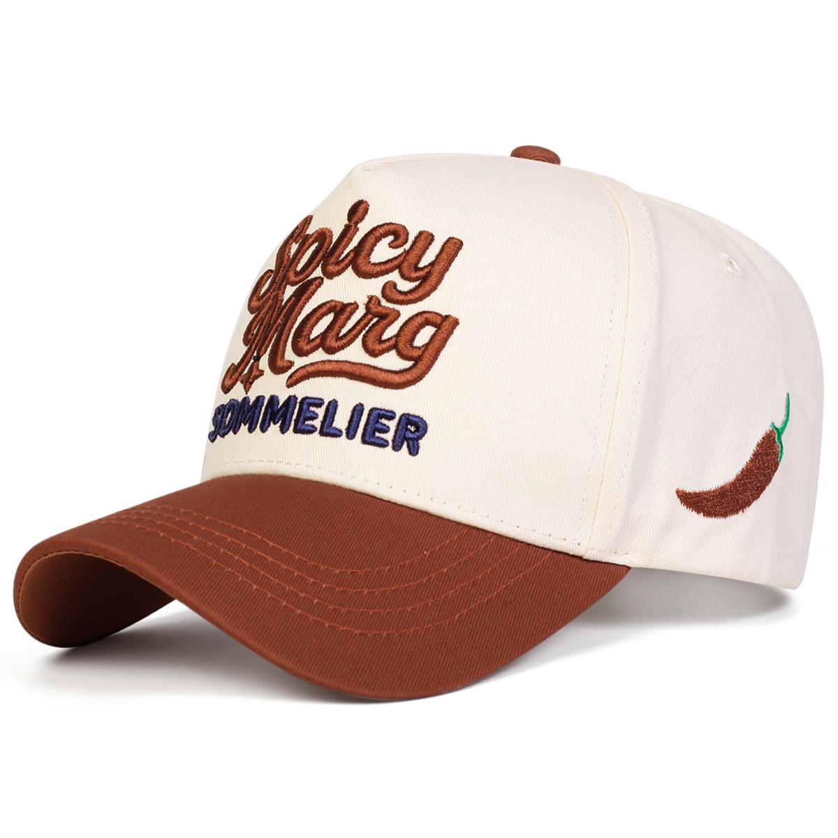 

Unisex SPICY MARG SOMMELIER Embroidery Baseball Caps Spring Autumn Outdoor Adjustable Casual Hats Sunscreen Hat Sports Cap коричневый