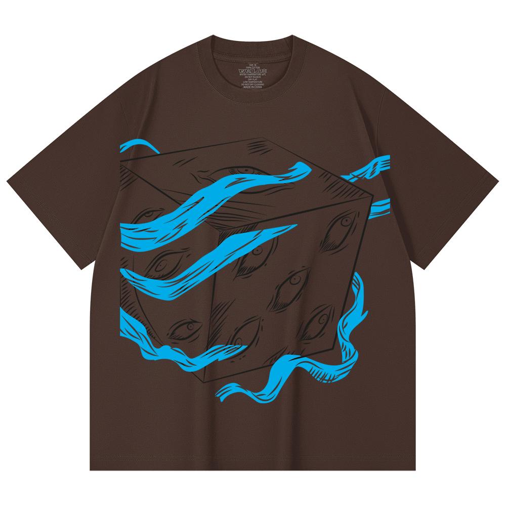 230 Gsm 100% Cotton Jujutsu Kaisen V59 Gojo Print Unisex Heavy Cotton T Shirt