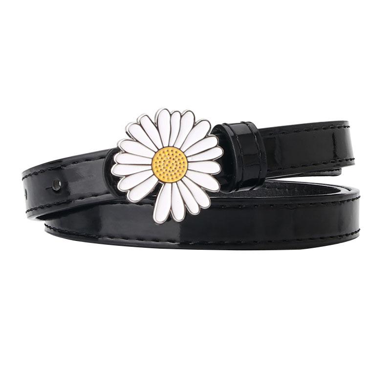 Dámské Daisy Fashion Lak Kožený pásek Ležérní Vlněné šaty Dekorativní tenký pásek