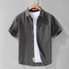 Herren Sommer Kurzarm Baumwollhemd - Bequem, Atmungsaktiv, Business Casual