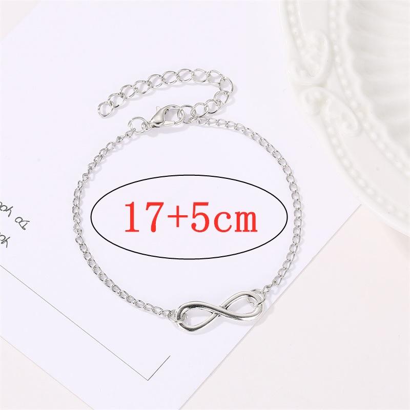 L040 Minimalist Punk Vintage Bijoux Fashion Charm Infinity 8 Bracelets For Women Gift Men Chain Tiny Bangles Cheap Jewelry