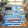 Soccer Fun Bluey Customize Your Name Floor Mat Design for Dining Room Decorate room Kitchen Study room Anti-slip Rug Anime Office Decor Spiritual Gift