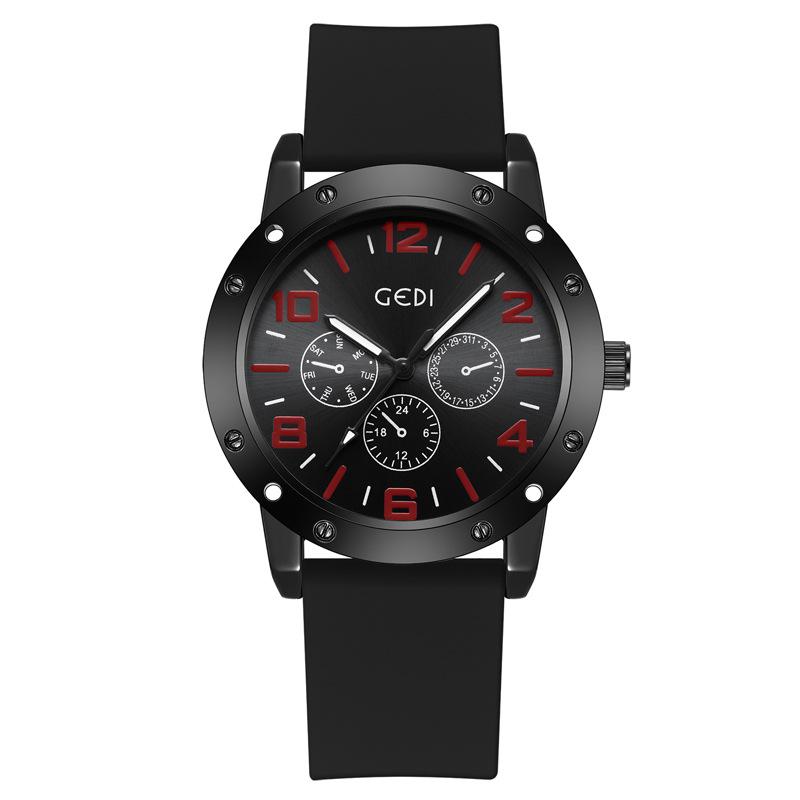 Men'S Sports Silicone Watch Waterproof Student Quartz Watch Men'S High-End Luminous Watch