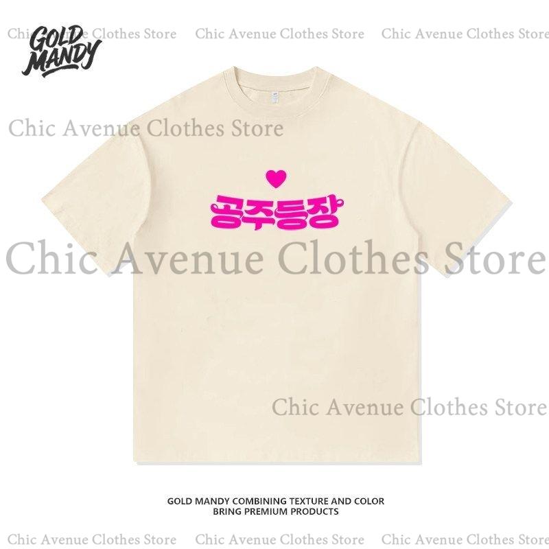 

Funny Korean Print Tshirt for Women Cotton Summer Tee Casual Short Sleeve Tops Daily Clothing Women T Shirts Female Clothing 3XL