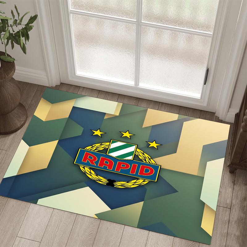 Rapid Wien FC Design Crystal Velvet Carpet Cozy Non?Slip Printed Rug For Bedroom Living Room Entrance