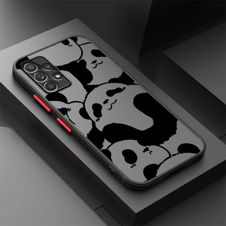 Cute Panda Funny Phone Cover Case for Samsung Galaxy A16 A15 A14 A23 A54 A53 A34 A36 A73 A33 A56 A55 A35 A17 A52 A52S A72
