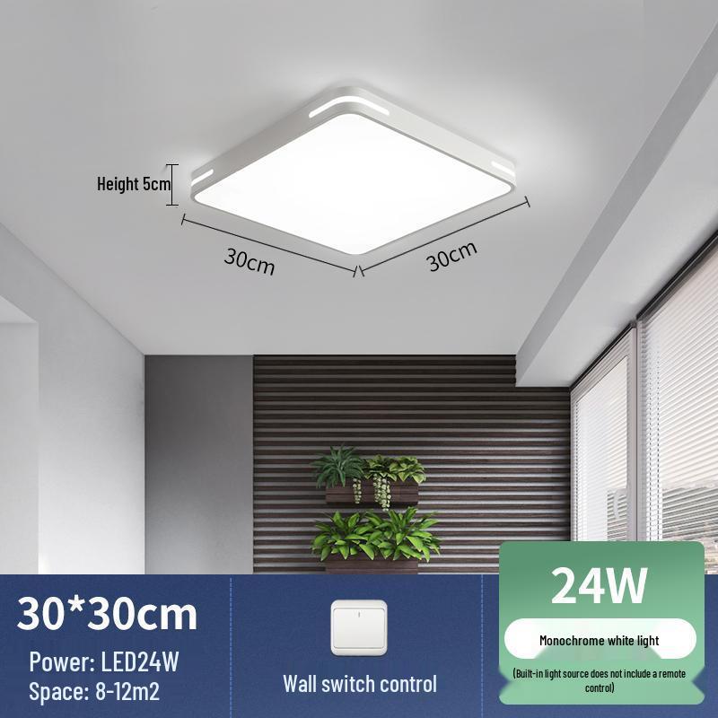 2025 Modern LED Ceiling Light for Bedroom, Study, or Living Room - Round and Simple Design