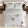 Dandelion Floral Duvet Cover Sets, Flower Botanical Bedding Set, Plant Quilt Cover, Soft Comforter Cover &  Pillowcases 75*50