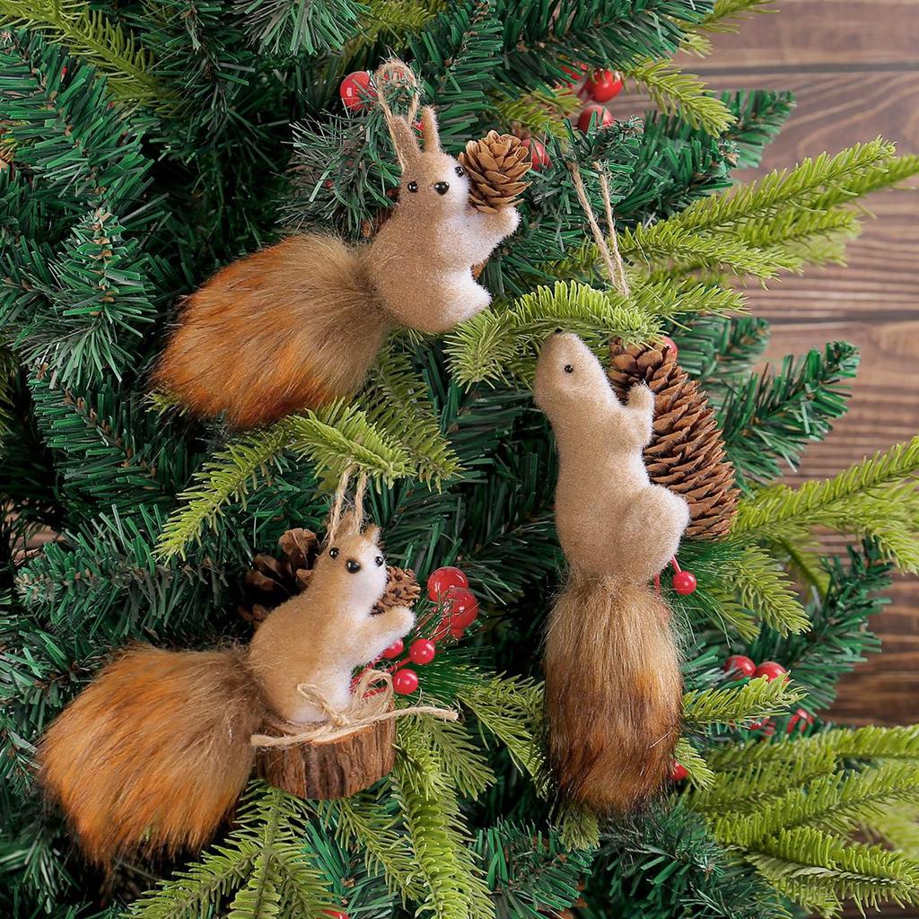 Love of the Port Cross-border Foam Squirrel Desktop Ornament: Creative Christmas Squirrel Pendant Decoration