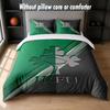 Ireland Rugby Design Bed Bedding Set 1 Duvet Cover + 2 Pillowcases Soft Breathable Household Bed Linens