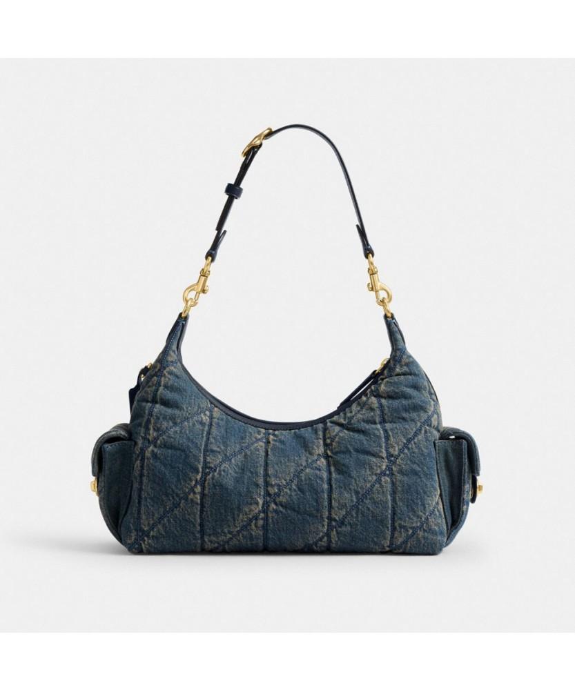 Coach Pocket Juliet Bag 30 In Regenerative Cotton Denim With Quilting Cdz72 B4Ymw