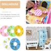 Gadpiparty 5Pcs Mini Swim Rings for Dollhouse - Inflatable Pool Float for Kids Dolls - Baby Pool Toys