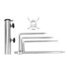 Steel Garden Parasol Spike Inground Umbrella Holder with 4 Prong for Camping Picnic
