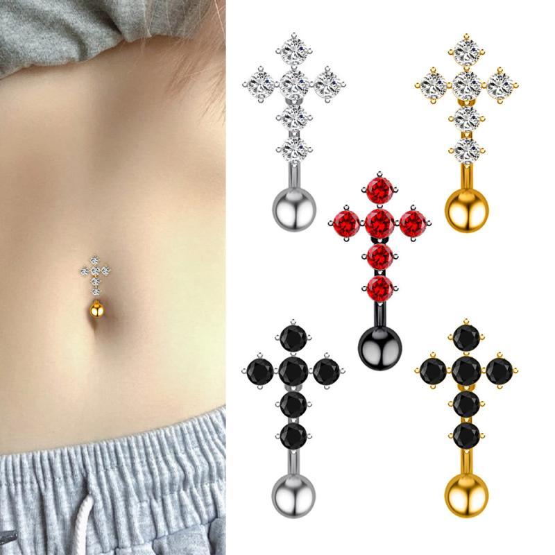 Crystals Star Dangled Belly Button Rings Stainless Steel Dainsty Zircon Navel Ring Belly Piercing Body Jewelries